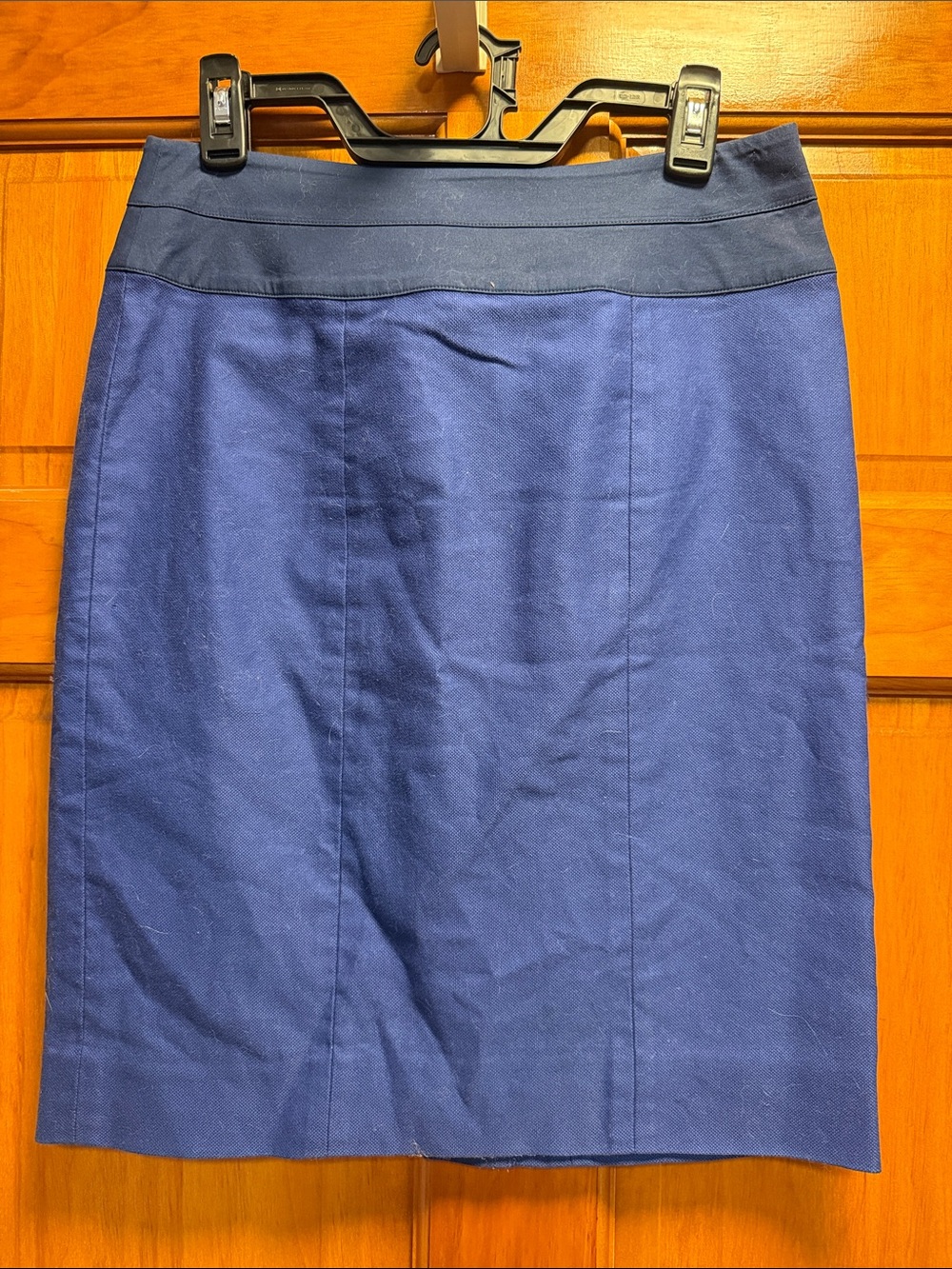 CAbi Two-Tone Navy Blue Pencil Skirt